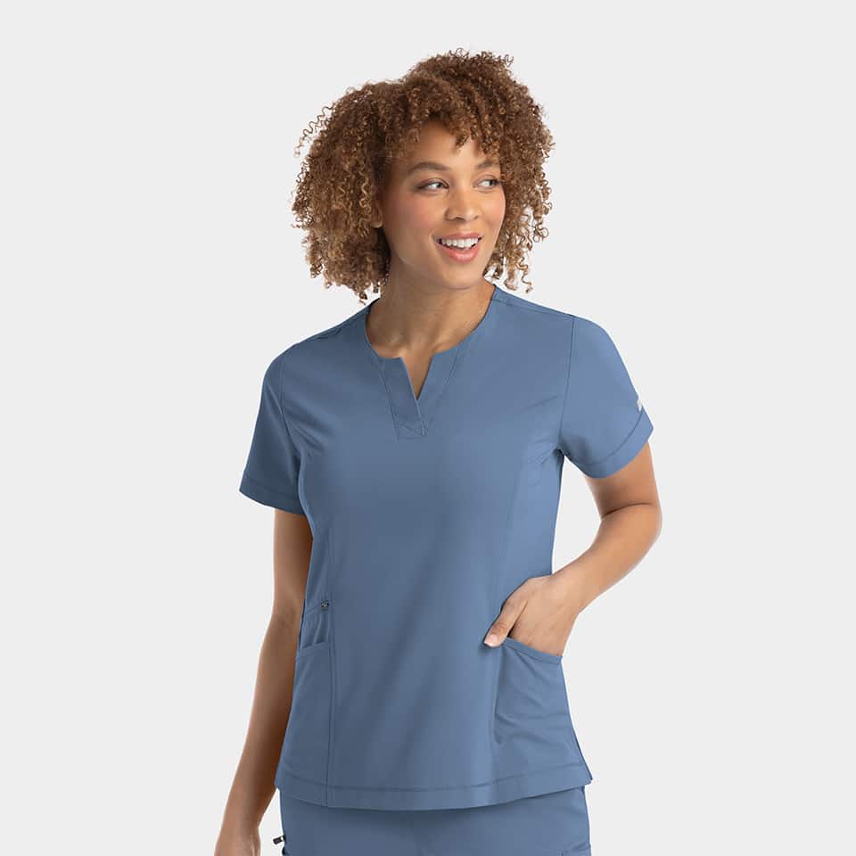 Women's Notched Neck Top | 4802