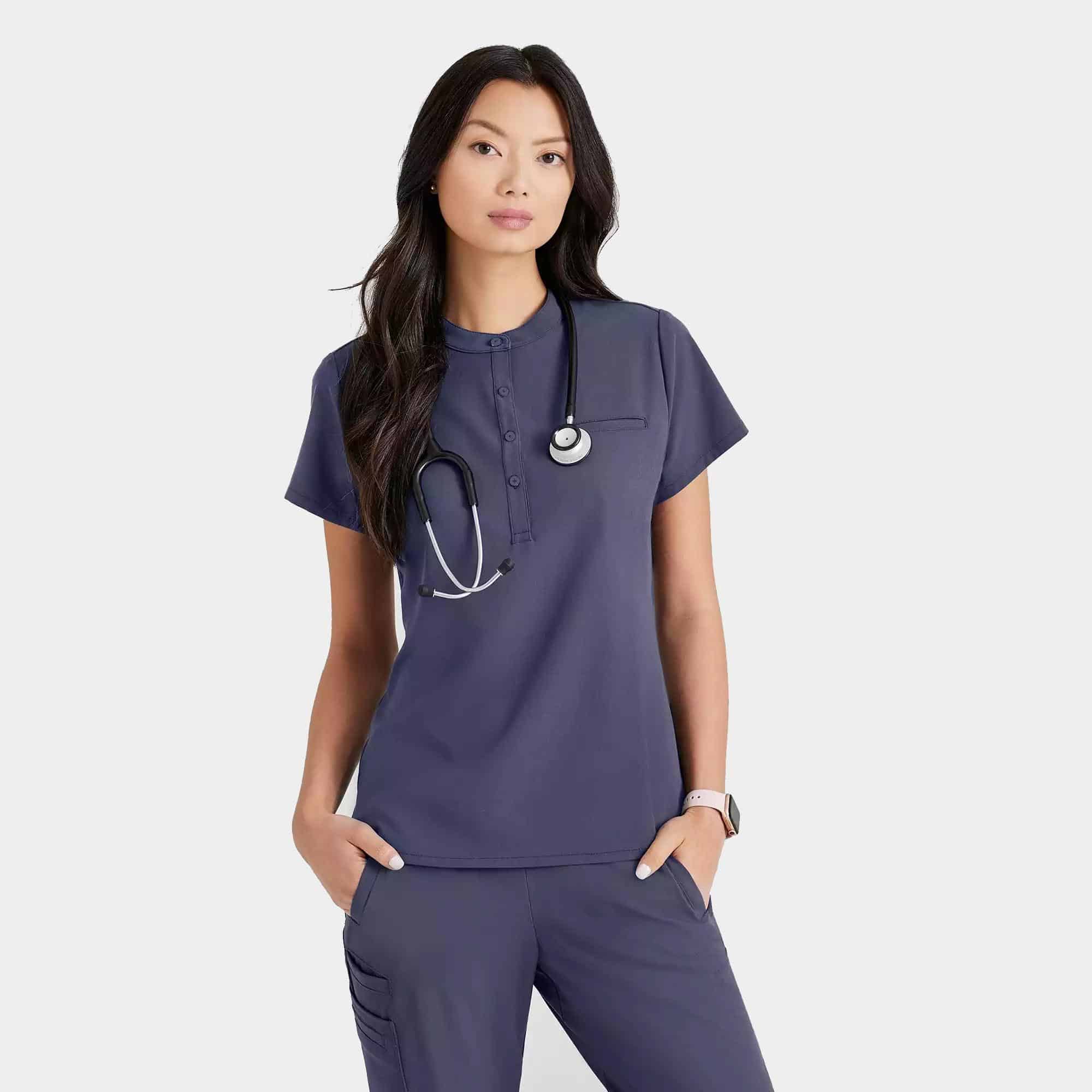 Women's 1 Pocket Collar Tuck In Top | BUT163