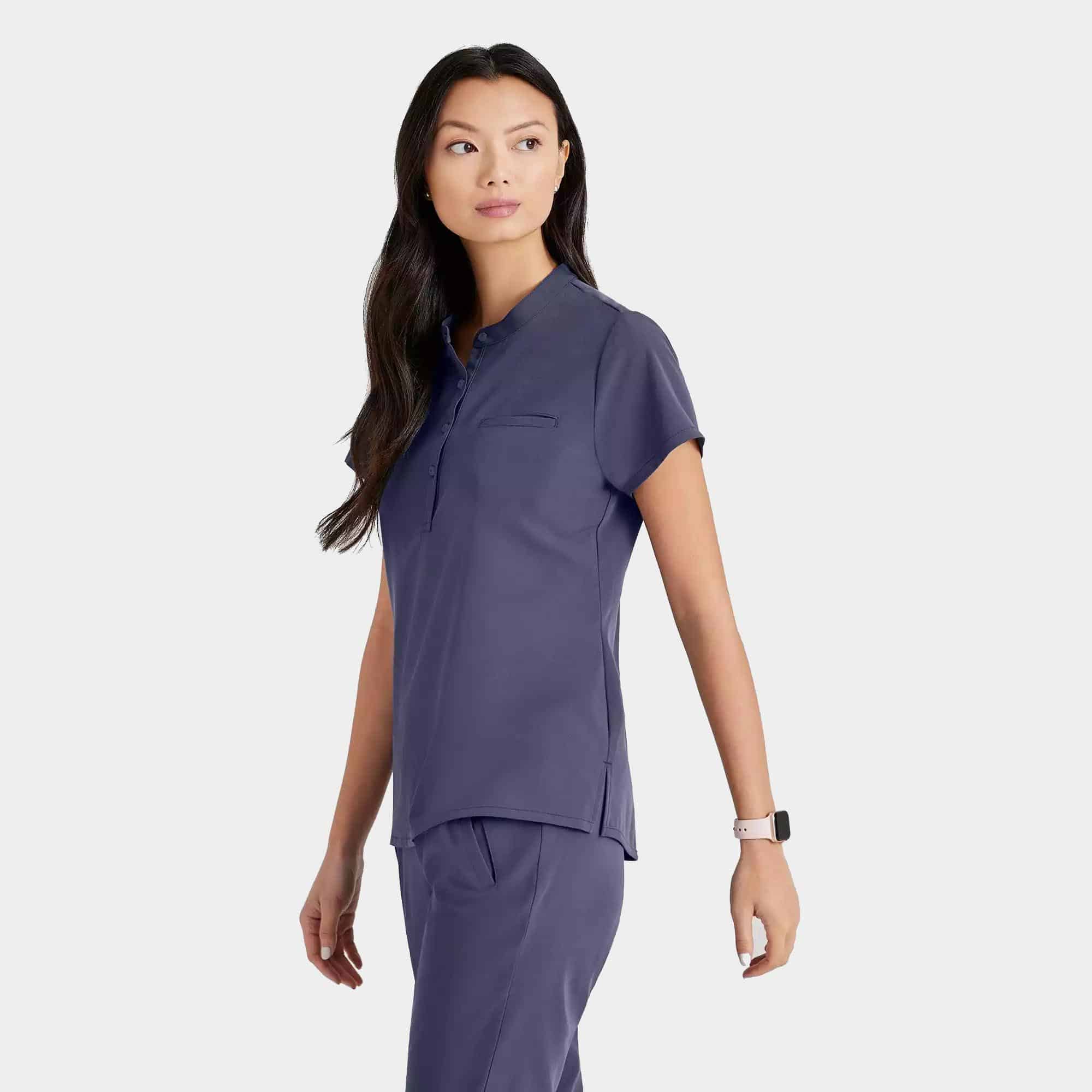 Women's 1 Pocket Collar Tuck In Top | BUT163 - Image 3